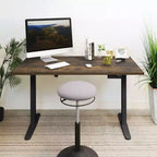 Mount-It! Bureau debout électrique à double moteur avec plateau de 55", chêne et noir