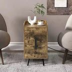 Table de chevet Costway avec station de charge, tables d'appoint de canapé avec 2 tiroirs, café/blanc/noir