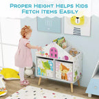 Costway Étagère de poupée pour enfants Bibliothèque pour tout-petits Rangement et organisateur de jouets Idéal pour un cadeau