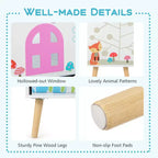 Costway Étagère de poupée pour enfants Bibliothèque pour tout-petits Rangement et organisateur de jouets Idéal pour un cadeau
