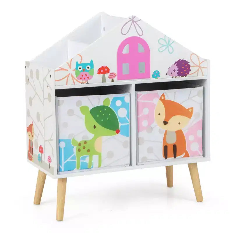 Costway Étagère de poupée pour enfants Bibliothèque pour tout-petits Rangement et organisateur de jouets Idéal pour un cadeau
