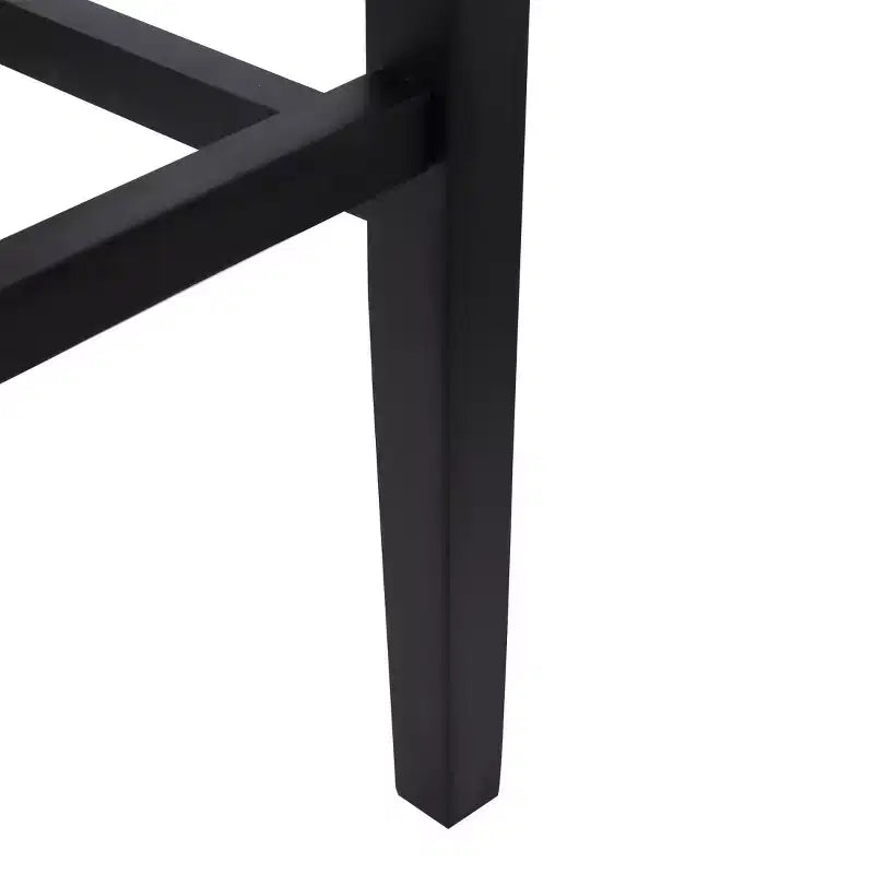 Tabouret de bar WestinTrends 29" avec siège rembourré en selle (lot de 2), noir/beige
