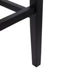 Tabouret de bar WestinTrends 29" avec siège rembourré en selle (lot de 2), noir/beige
