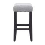 WestinTrends Tabouret de bar à selle rembourré (lot de 2), noir/gris