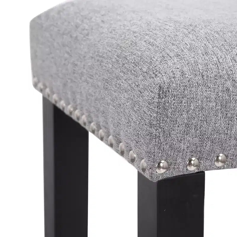 WestinTrends Tabouret de bar à selle rembourré (lot de 2), noir/gris