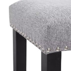 WestinTrends Tabouret de bar à selle rembourré (lot de 2), noir/gris