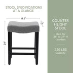 Tabouret de bar et tabouret de comptoir rembourrés WestinTrends