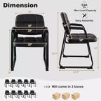 Chaise de salle d'attente Costway, lot de 2/4 chaises de conférence/visiteur rembourrées avec accoudoirs, noir