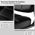Chaise de salle d'attente Costway, lot de 2/4 chaises de conférence/visiteur rembourrées avec accoudoirs, noir