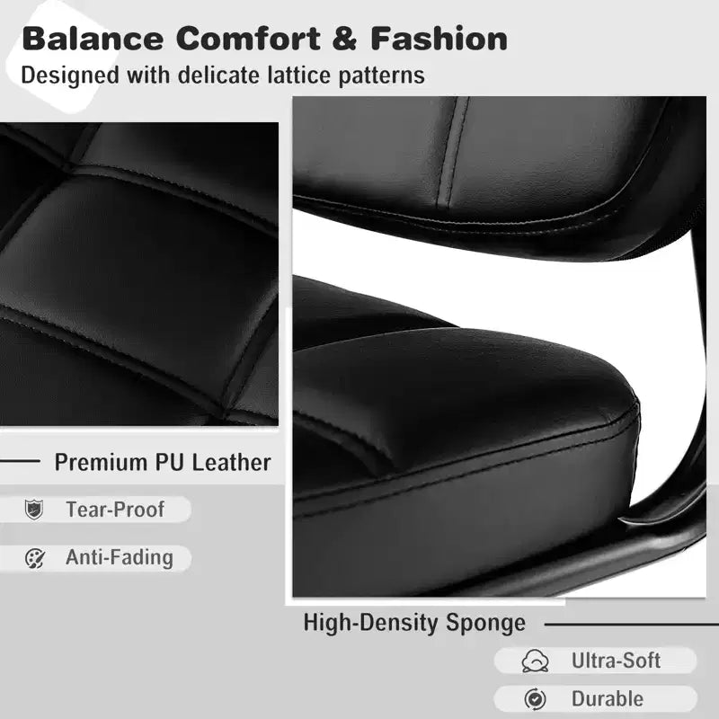 Chaise de salle d'attente Costway, lot de 2/4 chaises de conférence/visiteur rembourrées avec accoudoirs, noir