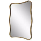Miroir mural Uttermost Pavia doré antique 28 x 36 cm avec cadre incurvé