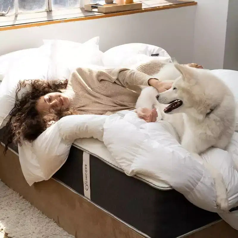 Matelas hybride à ressorts et à mémoire de forme Lincove 12 pouces - Matelas mi-ferme certifié CertiPUR-US - Soutien adaptatif, soulagement de la pression - Fabriqué aux États-Unis