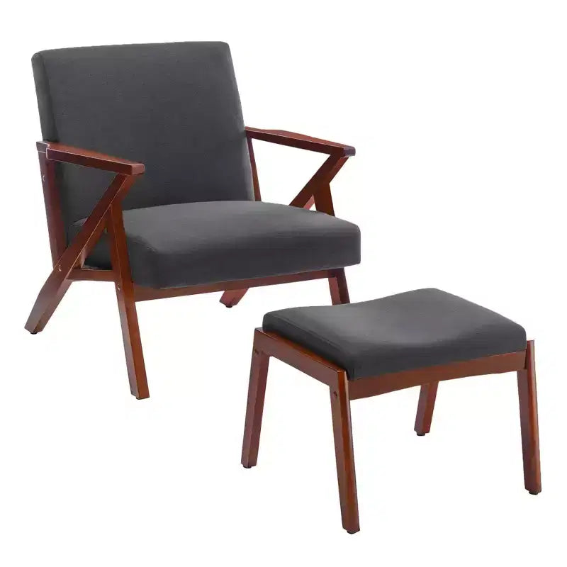 Breighton Home Prenez place Cliff Fauteuil de salon d'appoint moderne du milieu du siècle avec ottoman