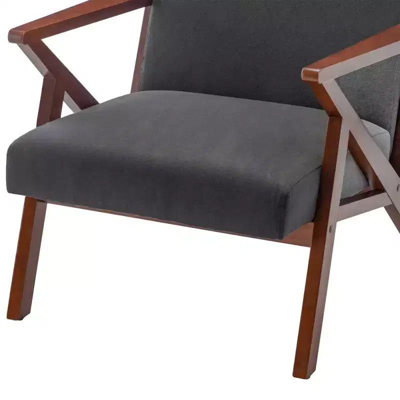 Breighton Home Prenez place Cliff Fauteuil de salon d'appoint moderne du milieu du siècle avec ottoman
