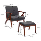 Breighton Home Prenez place Cliff Fauteuil de salon d'appoint moderne du milieu du siècle avec ottoman