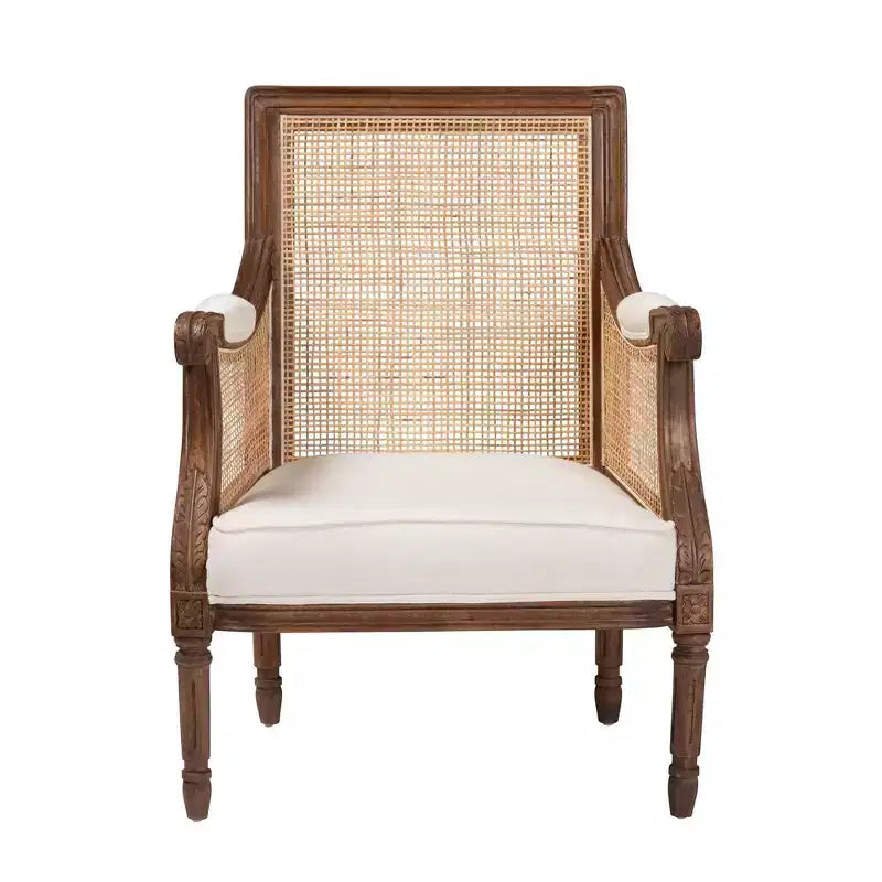 Fauteuil d'appoint Desmond en tissu et bois bali & pari