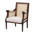 Fauteuil d'appoint Desmond en tissu et bois bali & pari