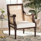 Fauteuil d'appoint Desmond en tissu et bois bali & pari