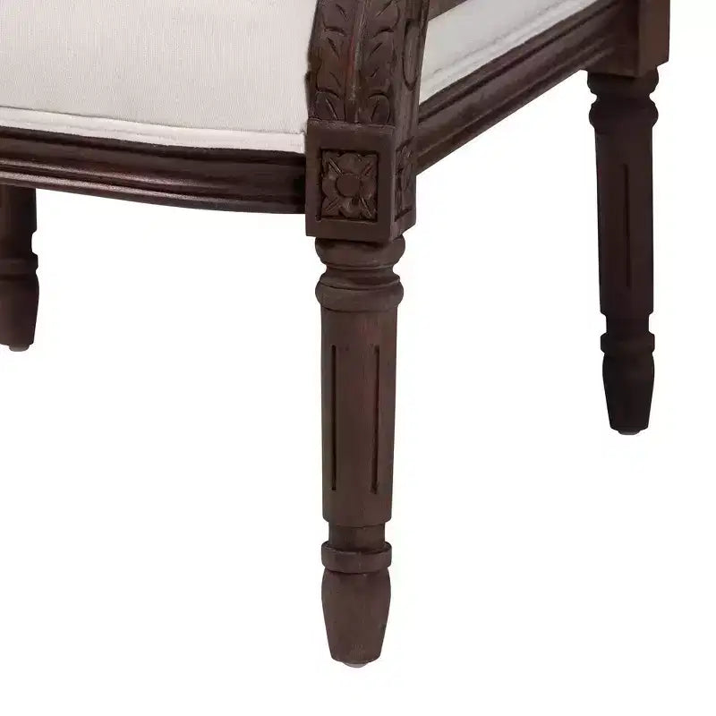 Fauteuil d'appoint Desmond en tissu et bois bali & pari