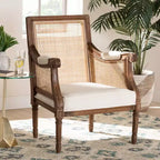 Fauteuil d'appoint Desmond en tissu et bois bali & pari
