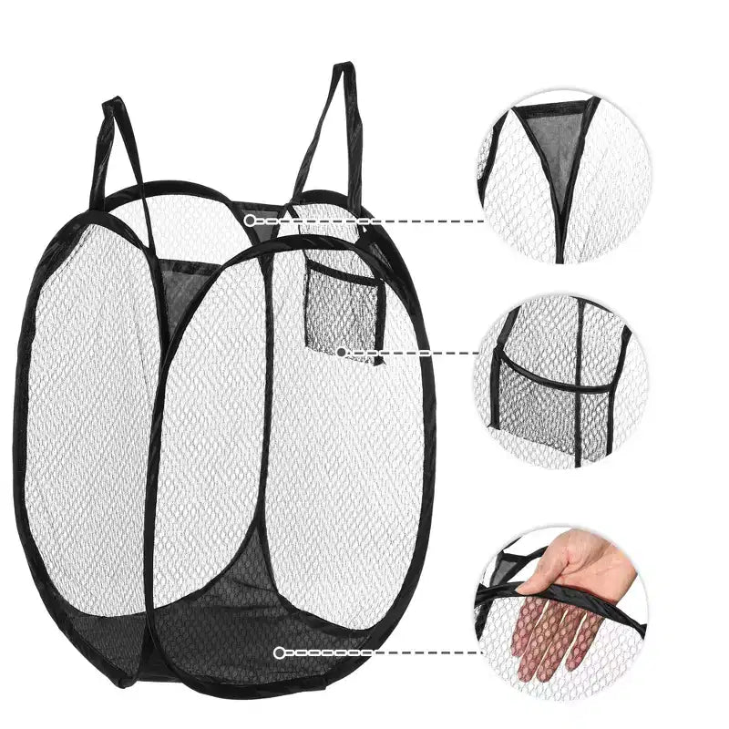 Panier à linge pliable en maille Unique Bargains 40 litres 1 pièce
