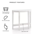 Console en demi-lune de transition 36" Heartrhythm avec étagère - Boutique 24h/24, 7j/7 à domicile