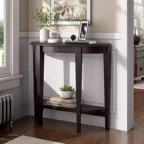 Console en demi-lune de transition 36" Heartrhythm avec étagère - Boutique 24h/24, 7j/7 à domicile