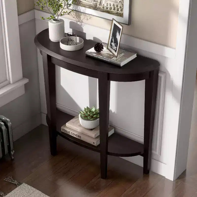 Console en demi-lune de transition 36" Heartrhythm avec étagère - Boutique 24h/24, 7j/7 à domicile