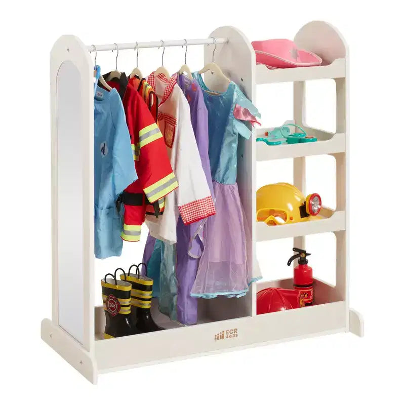 Centre de déguisement ECR4Kids avec miroir, Organisateur de costumes, Meuble Montessori