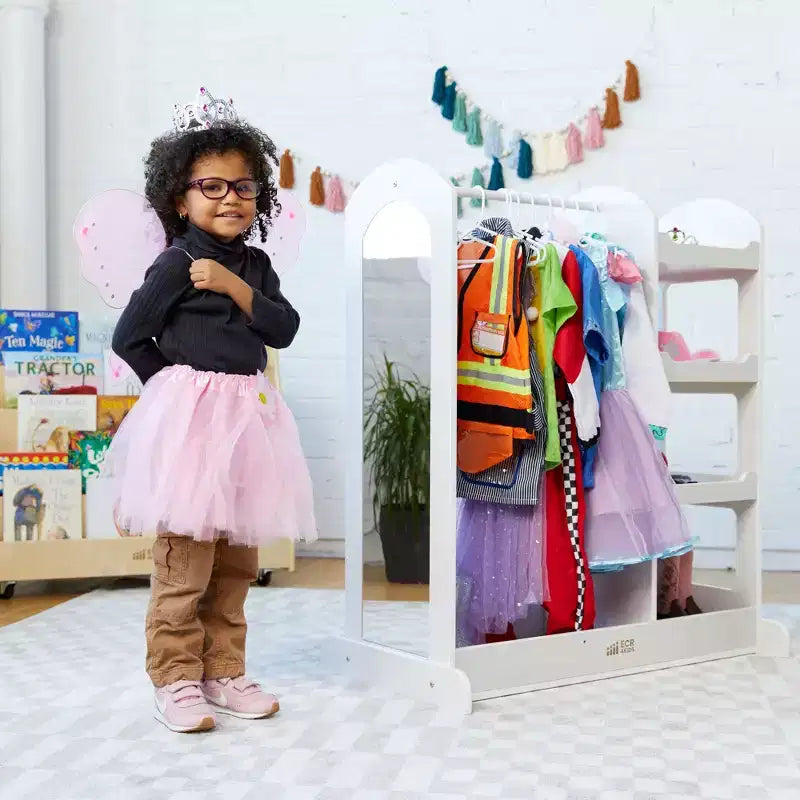 Centre de déguisement ECR4Kids avec miroir, Organisateur de costumes, Meuble Montessori
