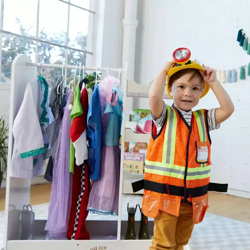 Centre de déguisement ECR4Kids avec miroir, Organisateur de costumes, Meuble Montessori