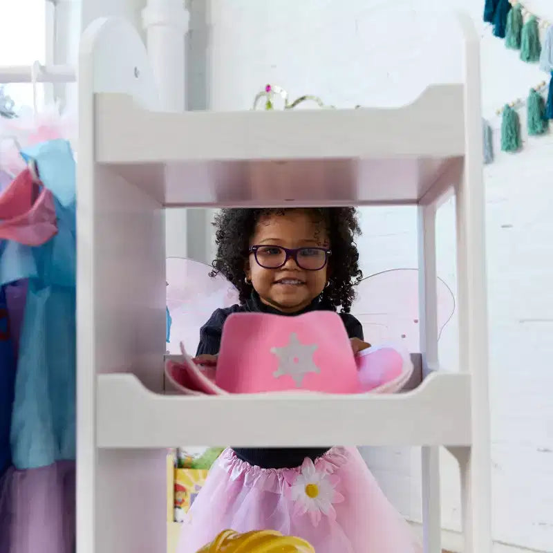 Centre de déguisement ECR4Kids avec miroir, Organisateur de costumes, Meuble Montessori