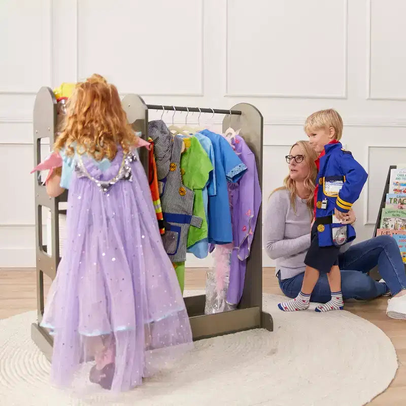Centre de déguisement ECR4Kids avec miroir, Organisateur de costumes, Meuble Montessori