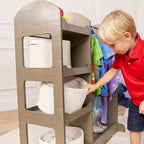 Centre de déguisement ECR4Kids avec miroir, Organisateur de costumes, Meuble Montessori