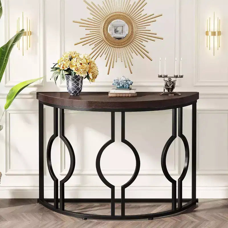 Tribesigns Table console demi-lune de 43 pouces