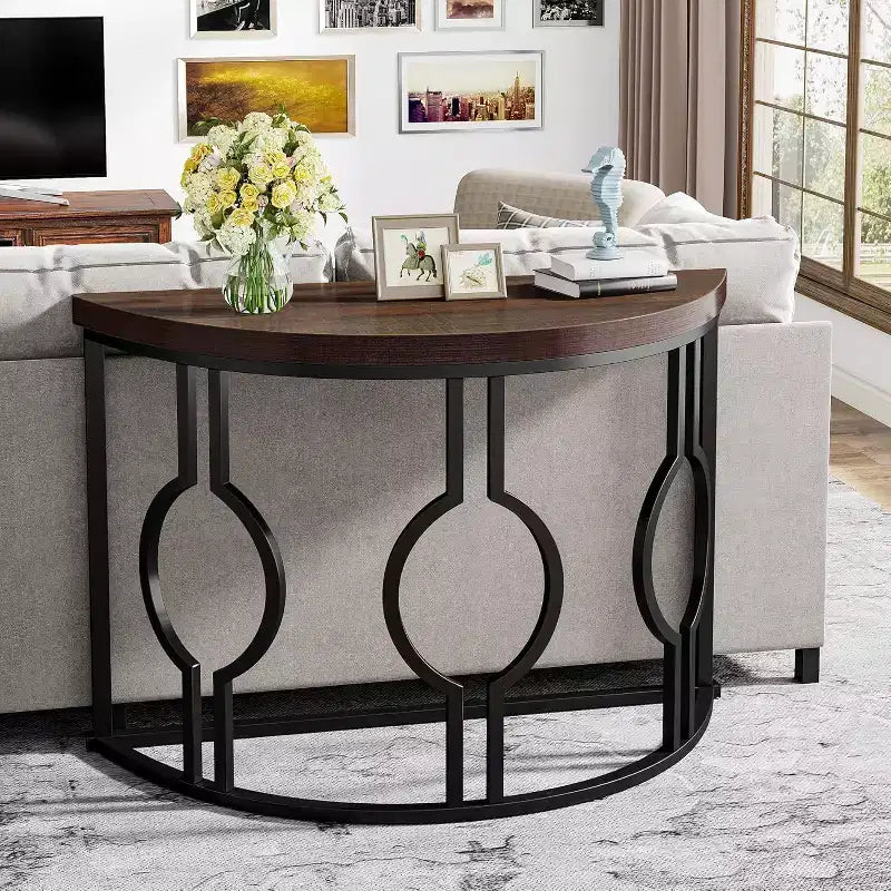 Tribesigns Table console demi-lune de 43 pouces