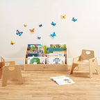 Présentoir à livres pour tout-petits en bois, orienté vers l'avant, ECR4Kids, étagère pour débutants