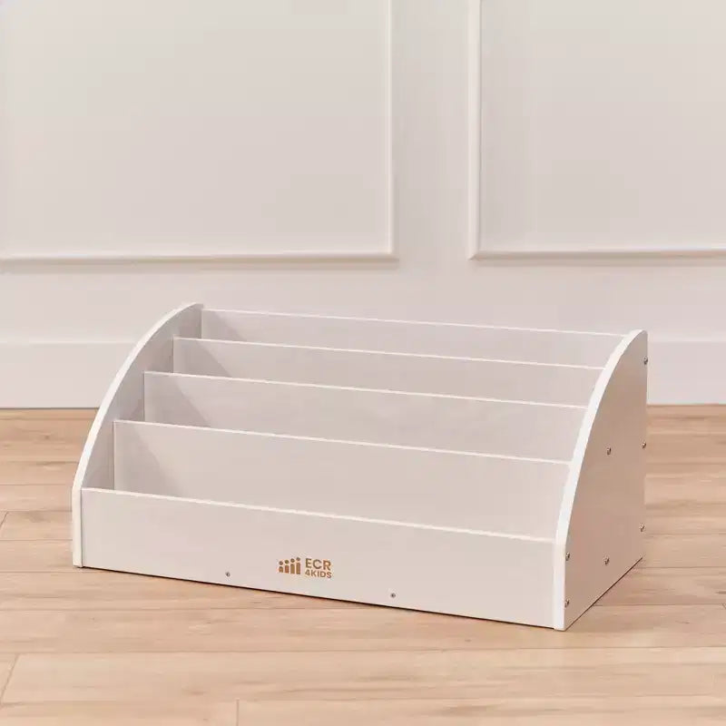 Présentoir à livres pour tout-petits en bois, orienté vers l'avant, ECR4Kids, étagère pour débutants