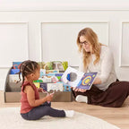 Présentoir à livres pour tout-petits en bois, orienté vers l'avant, ECR4Kids, étagère pour débutants