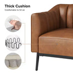 Chaise large en similicuir Carsten Industry 30 avec pied en métal|HULALA HOME-CAMEL
