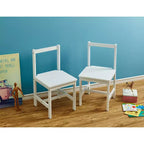 Chaise pour enfants PJ Wood avec dossier à rail supérieur et fixations serrées pour la lecture, les activités artistiques et créatives, les repas et autres activités (Lot de 2)