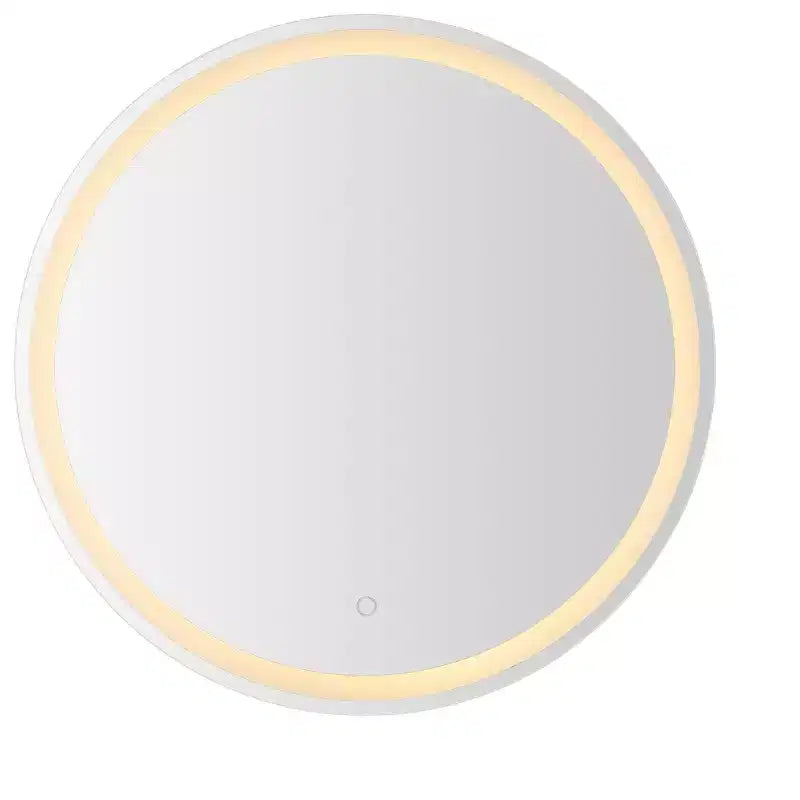 Miroir de salle de bain mural lumineux tri-couleur Dane rond sans cadre anti-buée avant/arrière avec toucher intelligent - JONATHAN Y