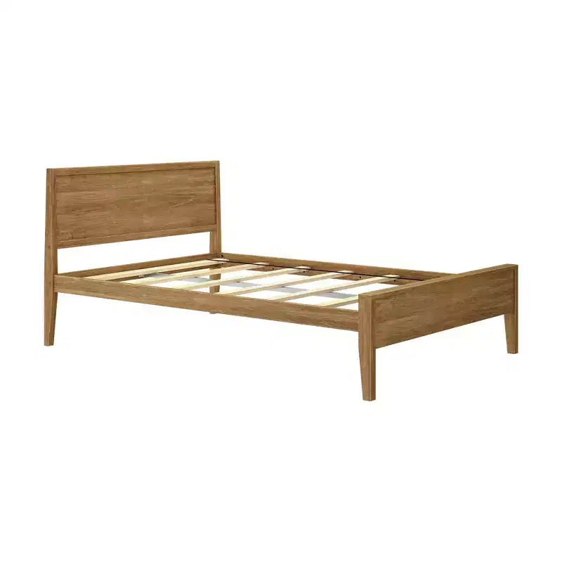 Cadre de lit double Max & Lily avec tête de lit, plateforme de lit en bois massif pour enfants