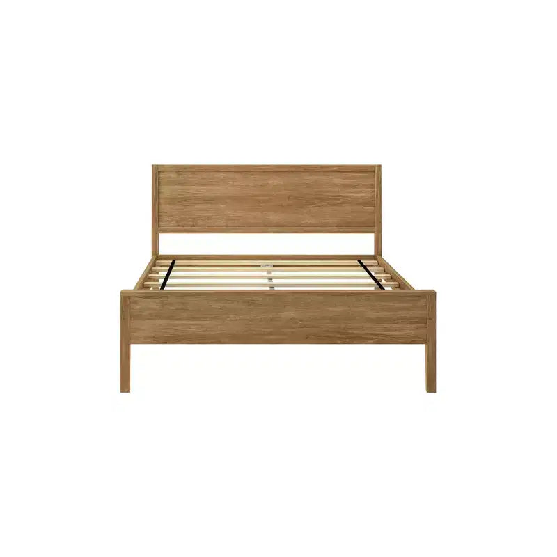 Cadre de lit double Max & Lily avec tête de lit, plateforme de lit en bois massif pour enfants