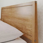 Cadre de lit double Max & Lily avec tête de lit, plateforme de lit en bois massif pour enfants
