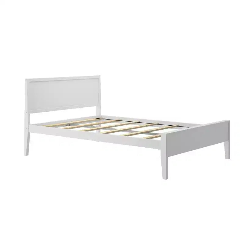 Cadre de lit double Max & Lily avec tête de lit, plateforme de lit en bois massif pour enfants