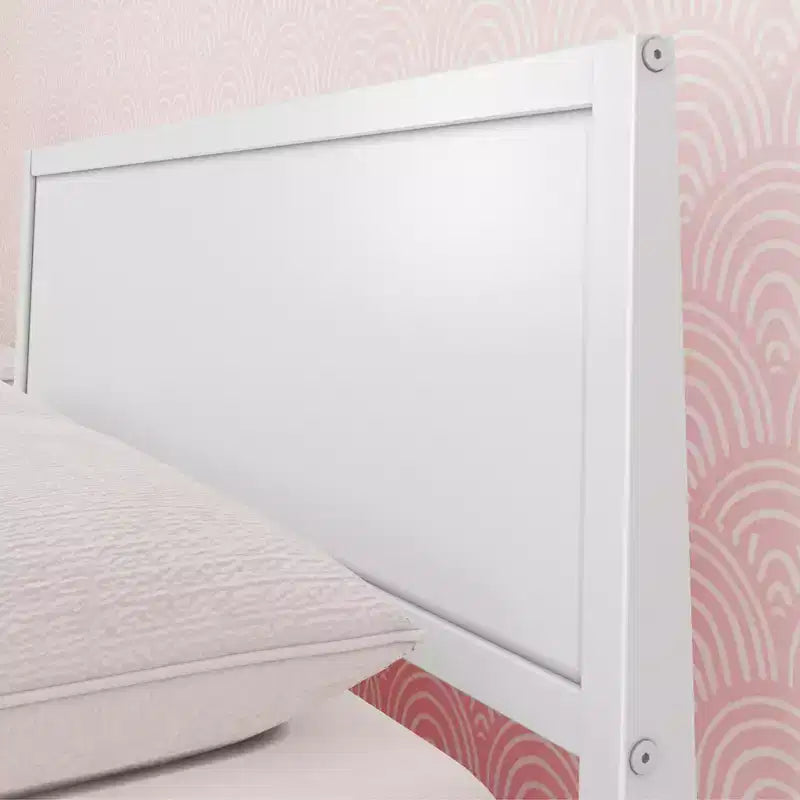 Cadre de lit double Max & Lily avec tête de lit, plateforme de lit en bois massif pour enfants