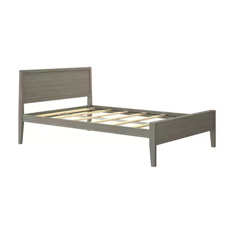 Cadre de lit double Max & Lily avec tête de lit, plateforme de lit en bois massif pour enfants