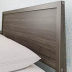 Cadre de lit double Max & Lily avec tête de lit, plateforme de lit en bois massif pour enfants