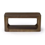 Table basse rectangulaire moderne Plank+Beam en bois massif 40 avec étagère de rangement